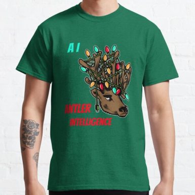 AI: Antler Intelligence Christmas Lights Shirt Classic T-Shirt